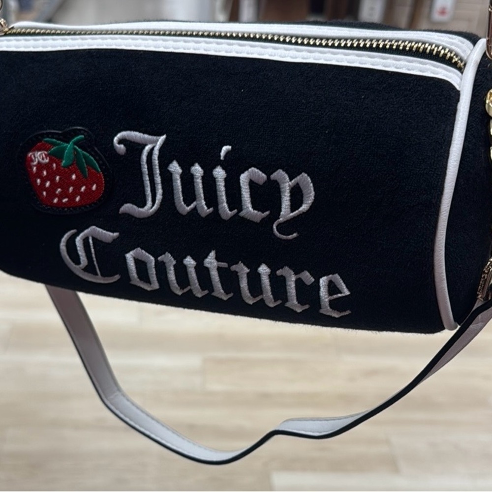 Juicy Couture Strawberry Black Barrel Bag